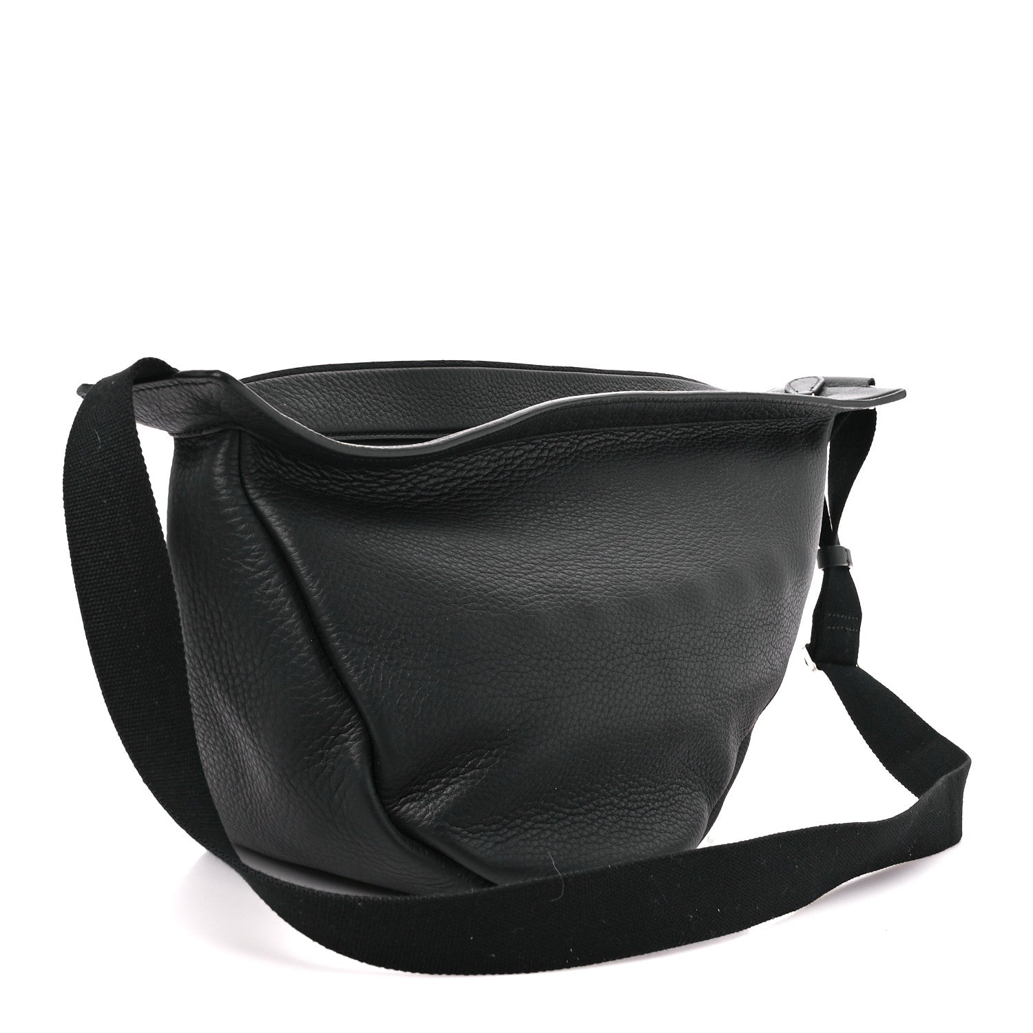 The Row Grained Calfskin Large Slouchy Banana Bag Black 3 of 10