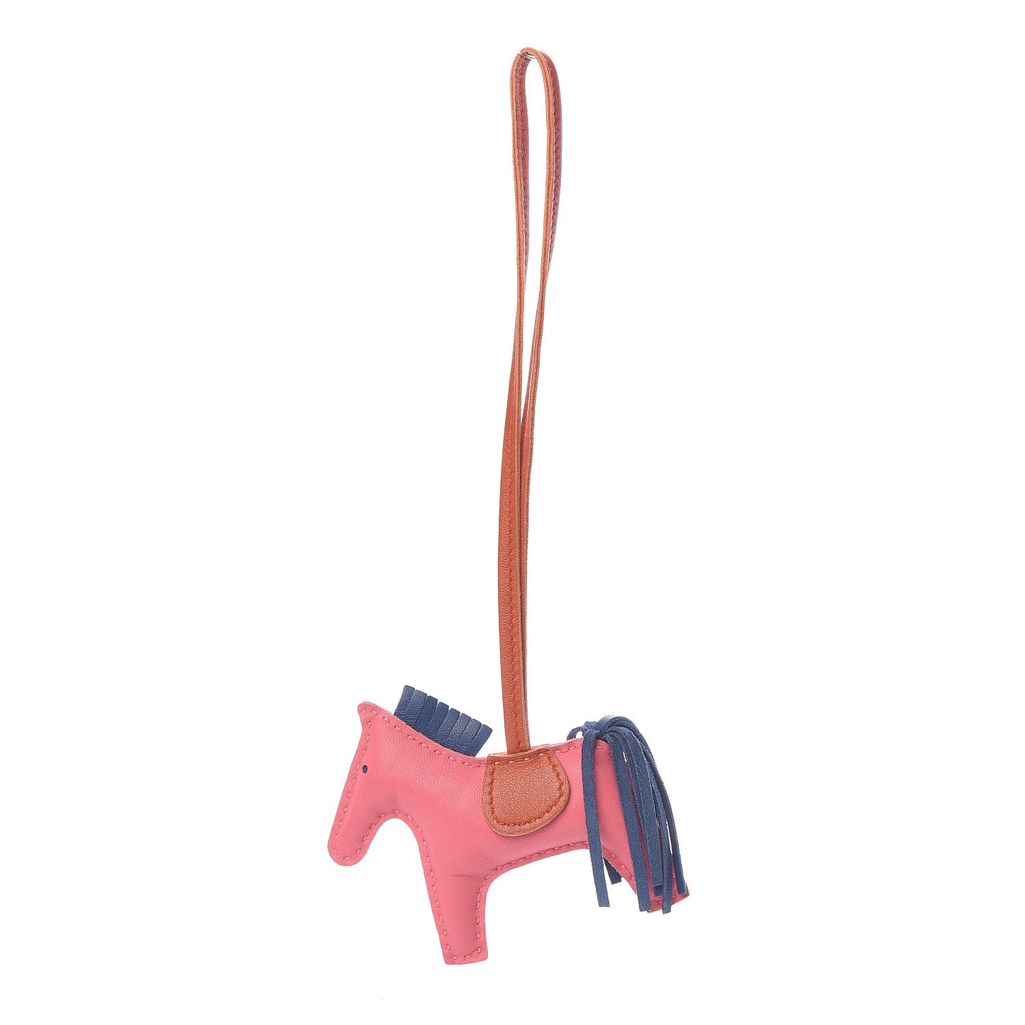 Milo Lambskin Grigri Rodeo Bag Charm PM Rose Azalee Cornaline Bleu De Malte