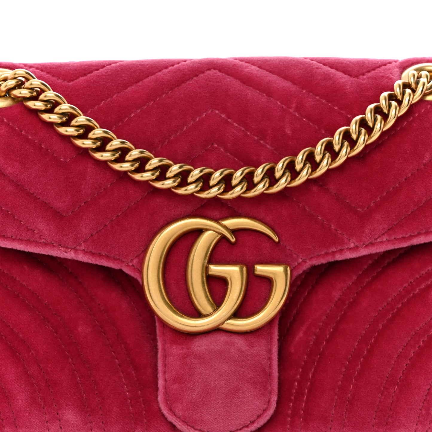Velvet Matelasse Small GG Marmont Shoulder Bag Light Raspberry Rose