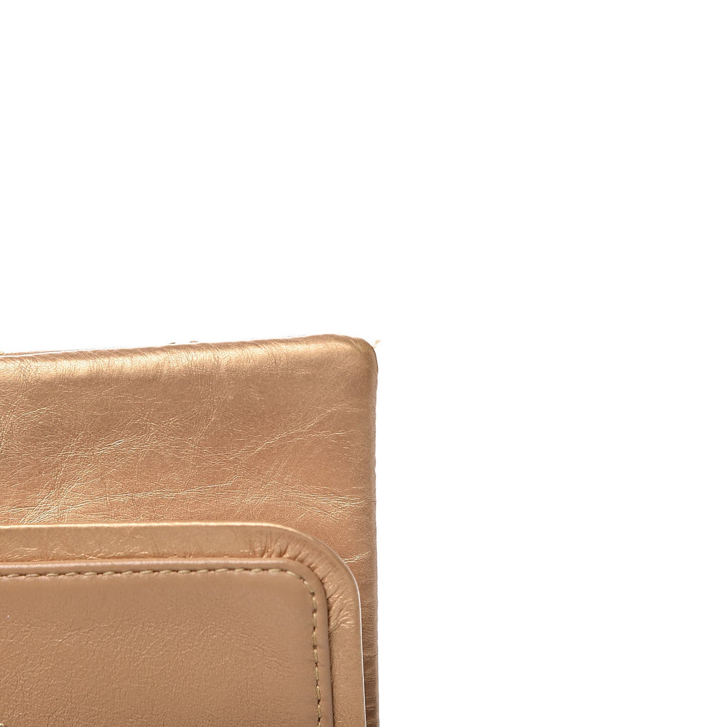 Metallic Calfskin Quilted 2.55 Reissue 224 Flap Gold