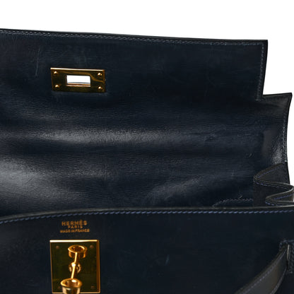 Hermes Box Kelly Sellier 32 Bleu Marine 9 of 12