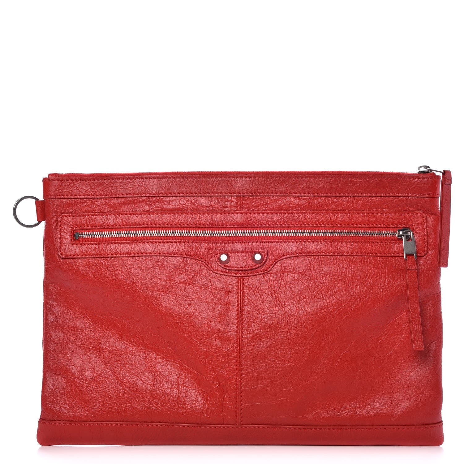 Balenciaga Agneau Arena Classic Hardware Large Clip Rouge Tango 1 of 8