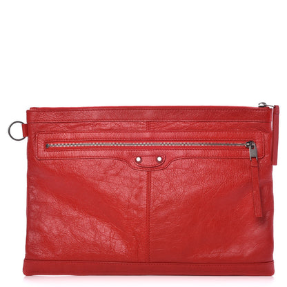 Balenciaga Agneau Arena Classic Hardware Large Clip Rouge Tango 1 of 8