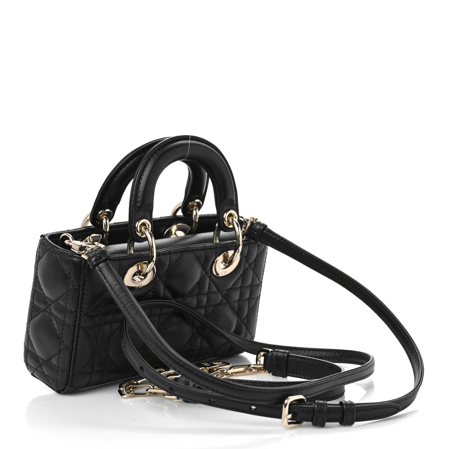 Lambskin Cannage Micro Lady D-Joy Black
