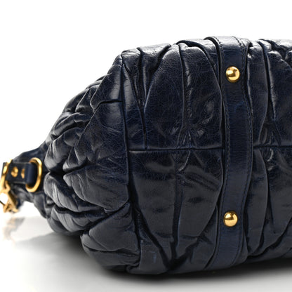 Miu Miu Nappa Matelasse Shopping Tote Inchiostro 9 of 11