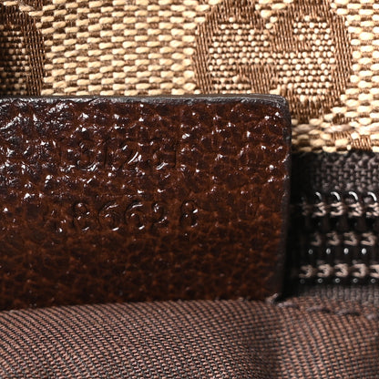 Gucci Monogram Large Web Handle Bucket Tote Dark Brown 7 of 10