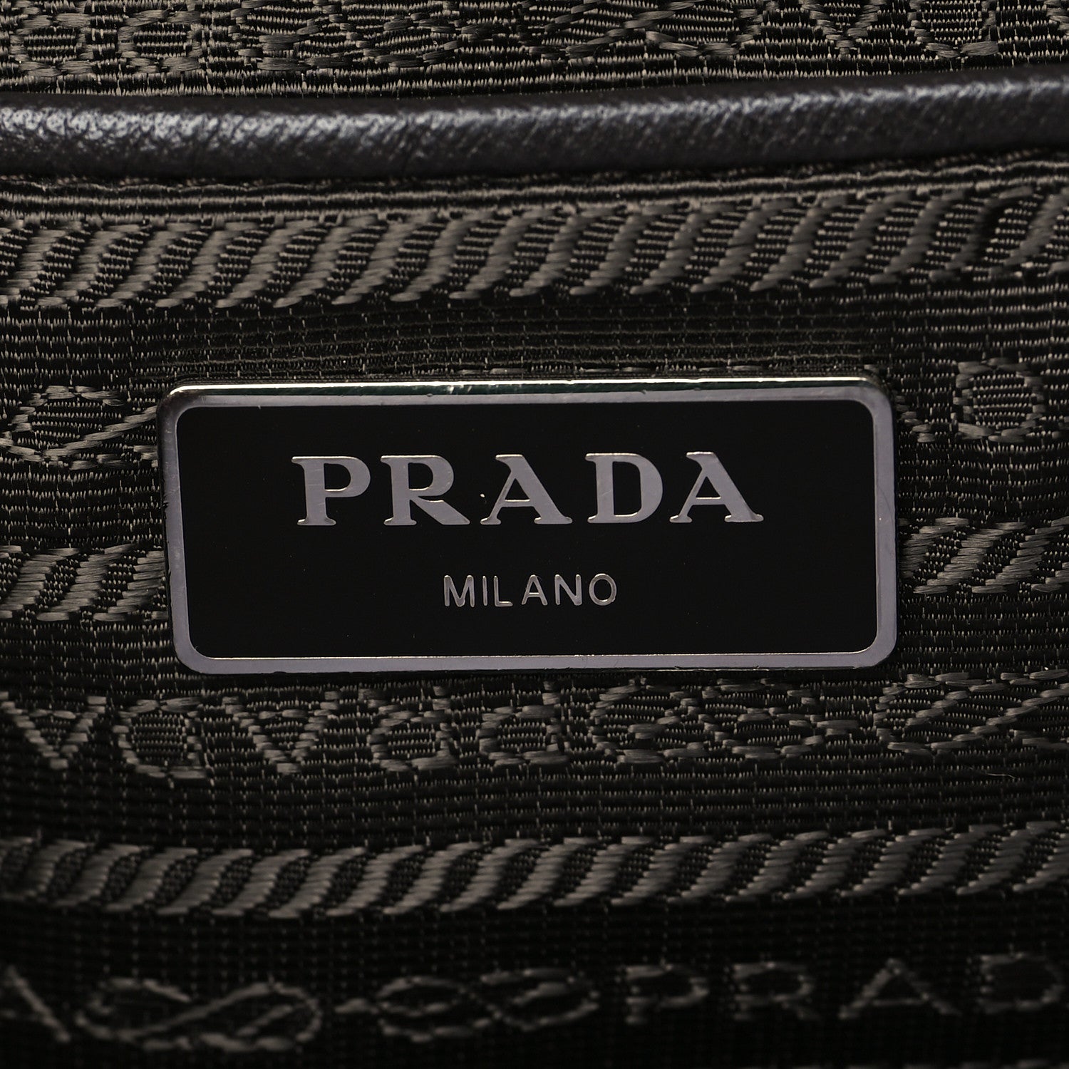 Prada Tessuto Stampato Nylon Saffiano Check Print Tote Green 5 of 5