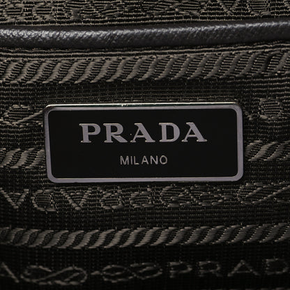 Prada Tessuto Stampato Nylon Saffiano Check Print Tote Green 5 of 5