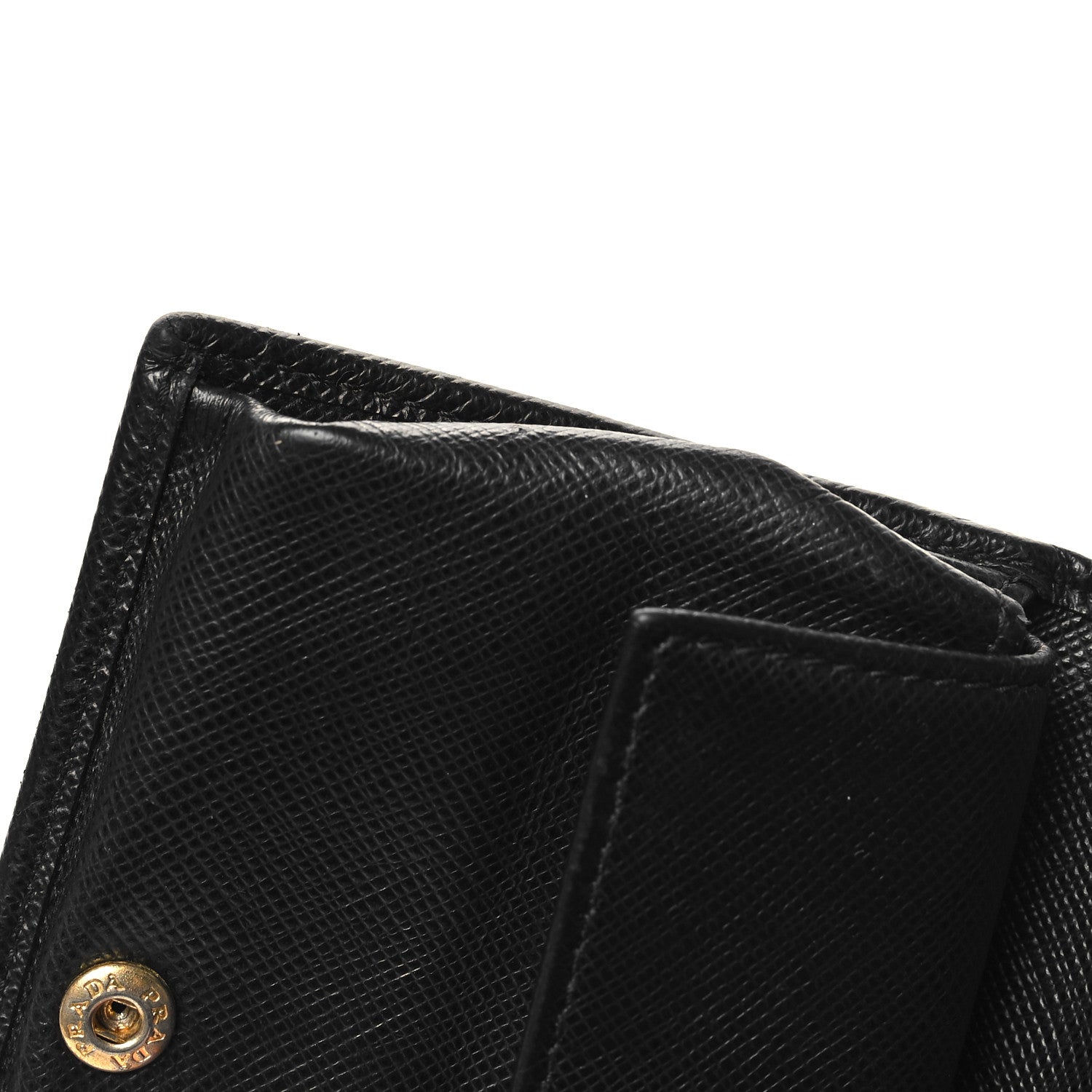Prada Saffiano Metal Bi-Fold Wallet Black 9 of 11