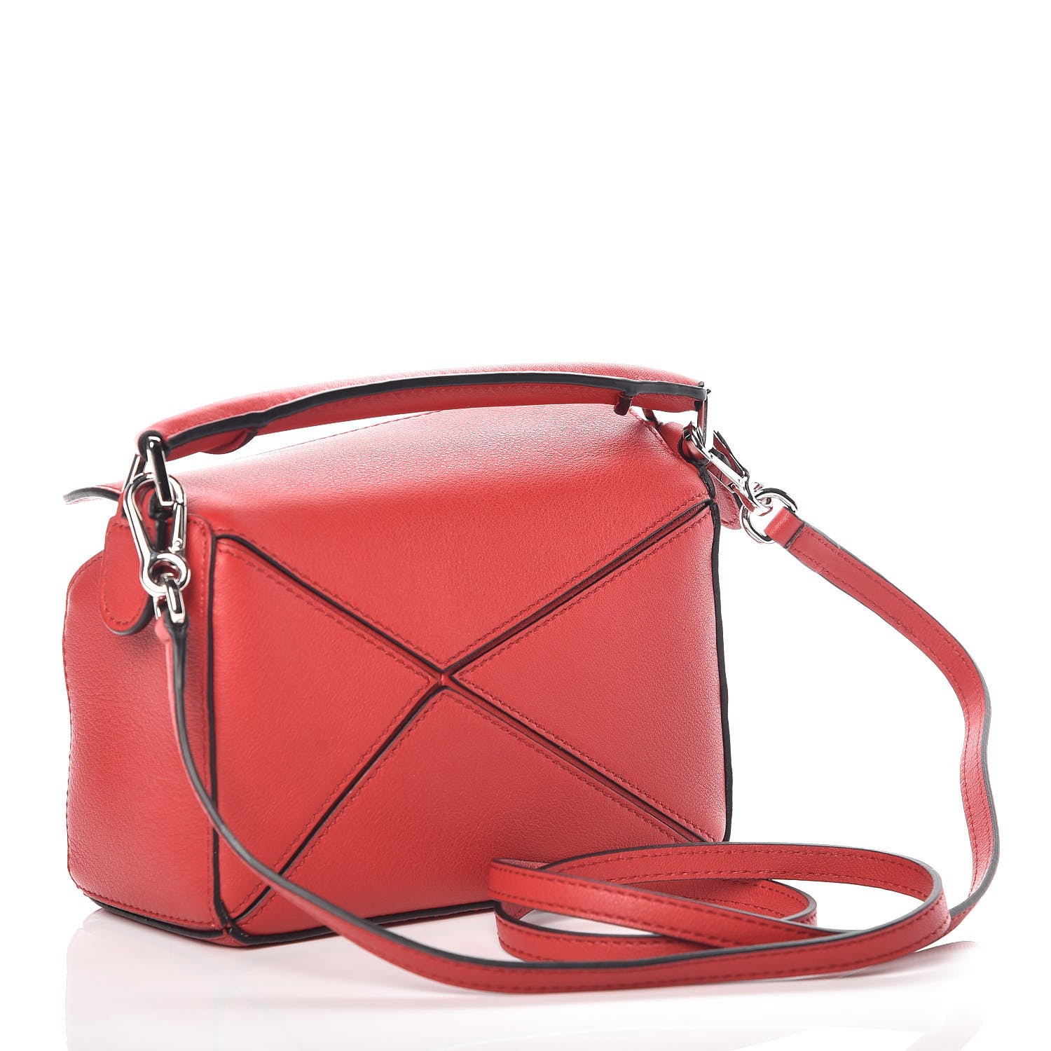 Loewe Calfskin Mini Puzzle Bag Rouge 3 of 9