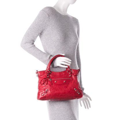 Balenciaga Agneau Giant 12 Silver Hardware Town Rouge Coquelicot 3 of 8