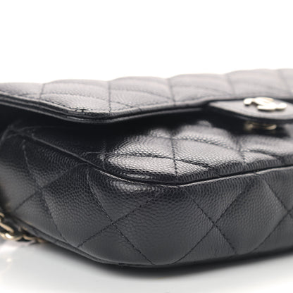 Chanel Caviar Quilted Flap Phone Holder With Chain Black 7 of 11