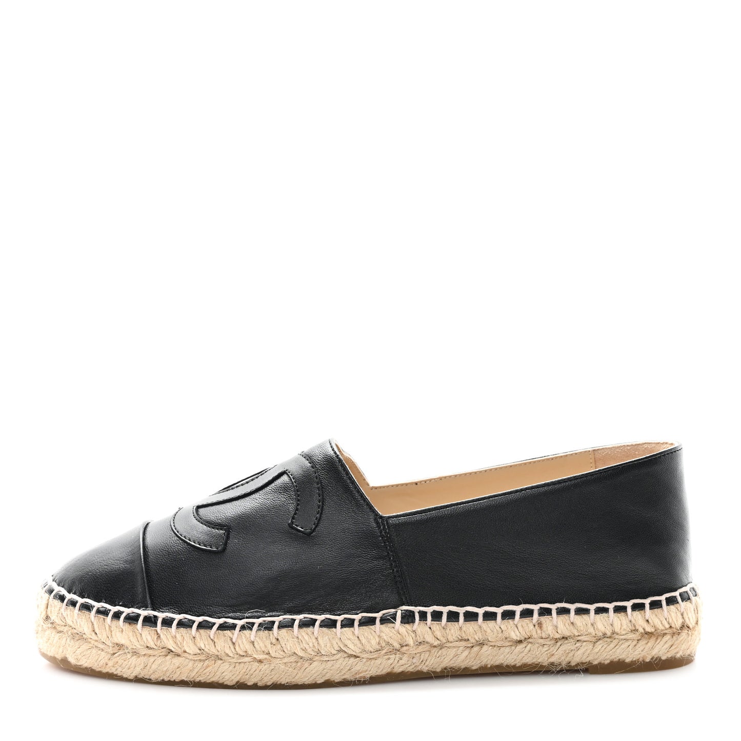 Lambskin CC Espadrilles 38 Black