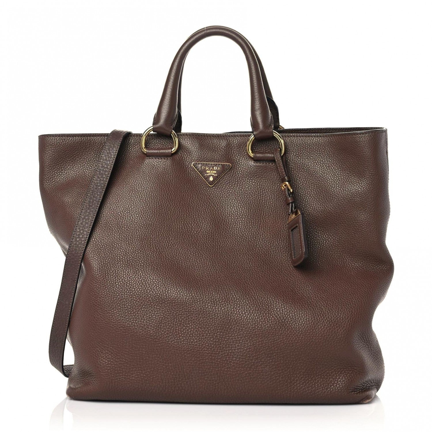 Prada Vitello Daino Shopping Tote Palissandro 1 of 14