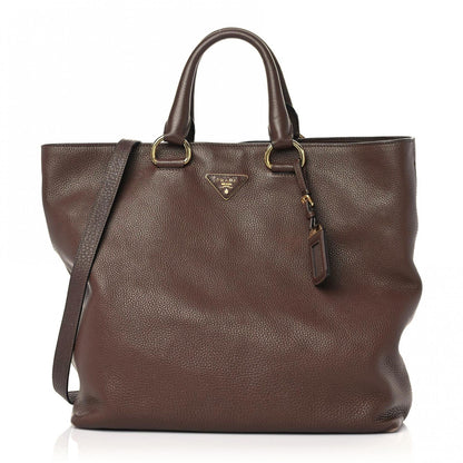 Prada Vitello Daino Shopping Tote Palissandro 1 of 14