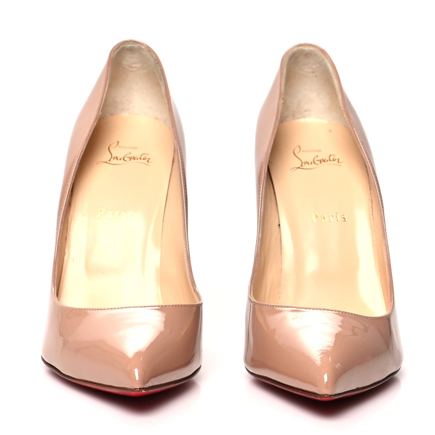 Christian Louboutin Patent Pigalle Follies 100 Pumps 42 Nude 2 of 11