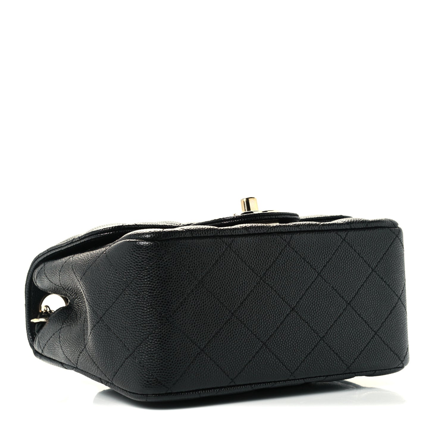 Caviar Quilted Mini Square Flap Black