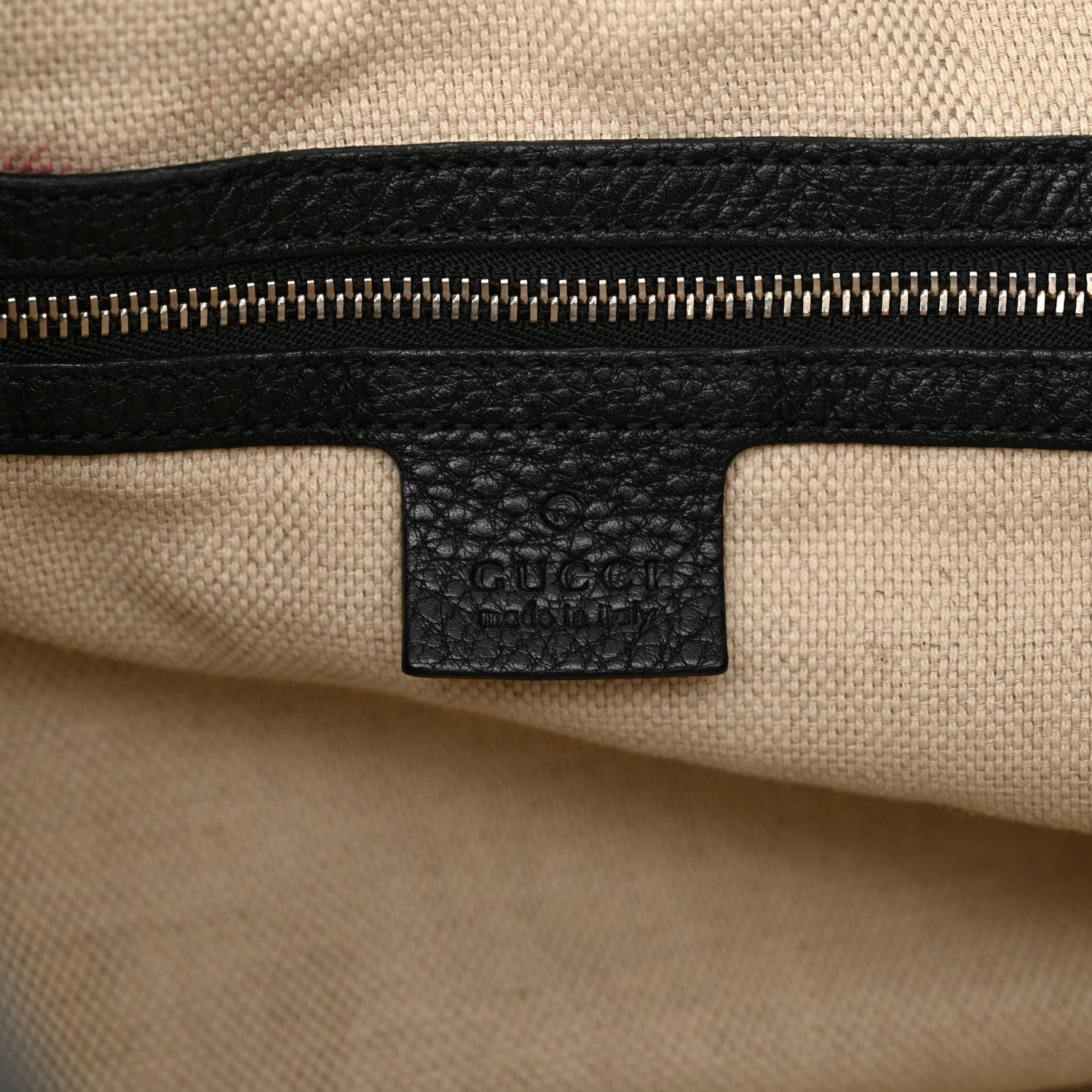 Gucci Pebbled Calfskin Studded Medium Soho Chain Shoulder Bag Black 6 of 12