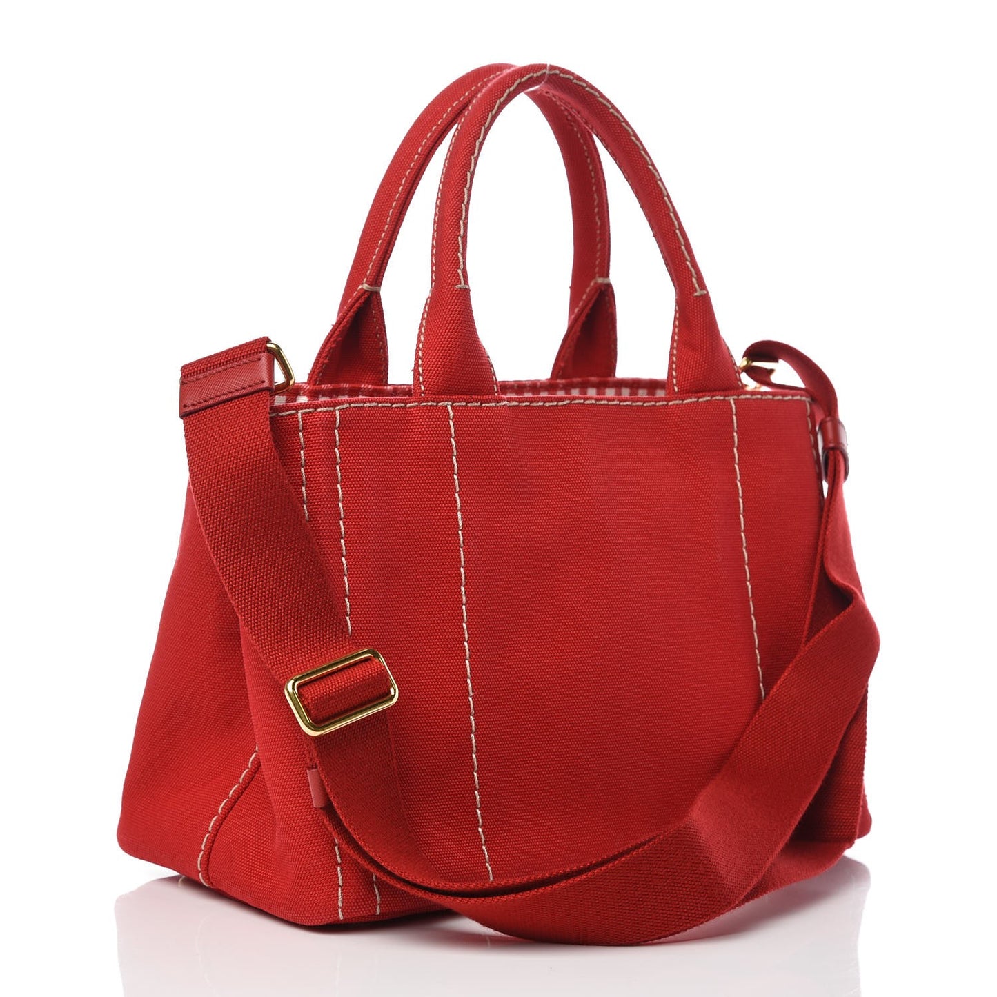 Canapa Small Logo Tote Rosso