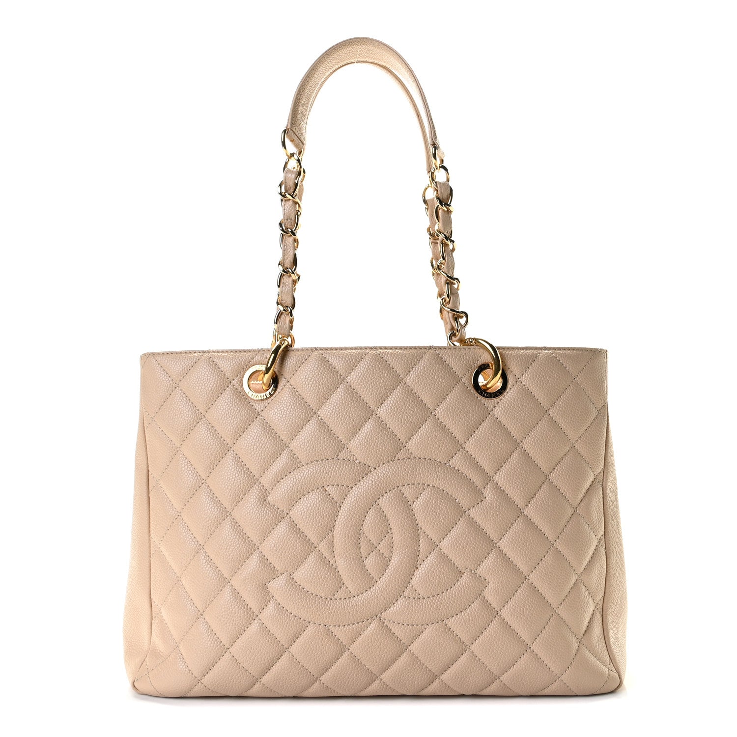 Chanel Caviar Quilted Grand Shopping Tote GST Beige 1 of 10