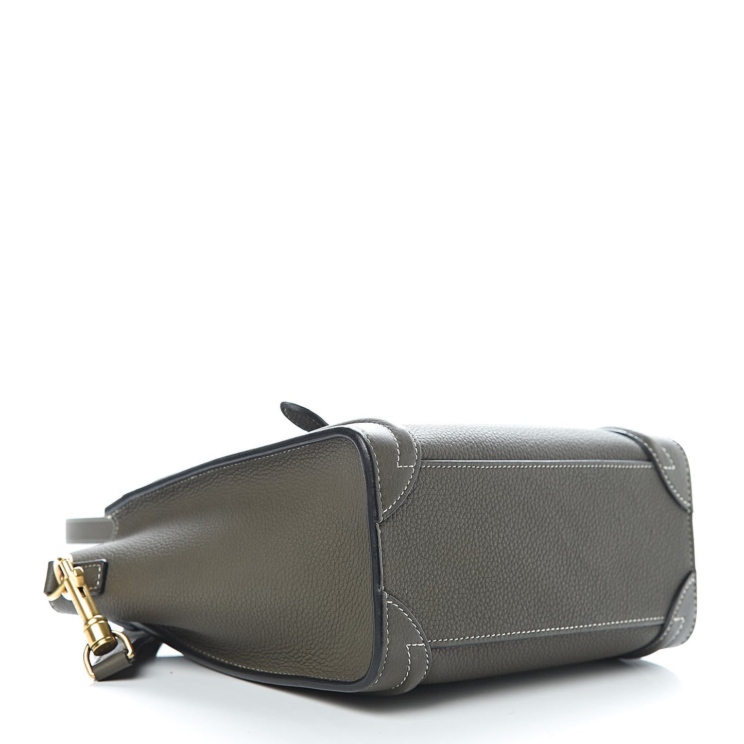 Drummed Calfskin Nano Luggage Stone