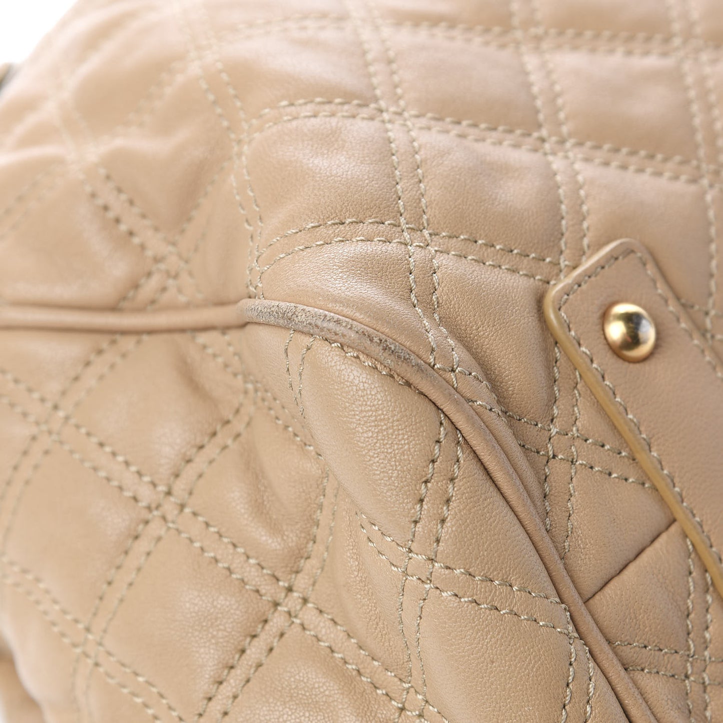 Calfskin Quilted Stam Camel