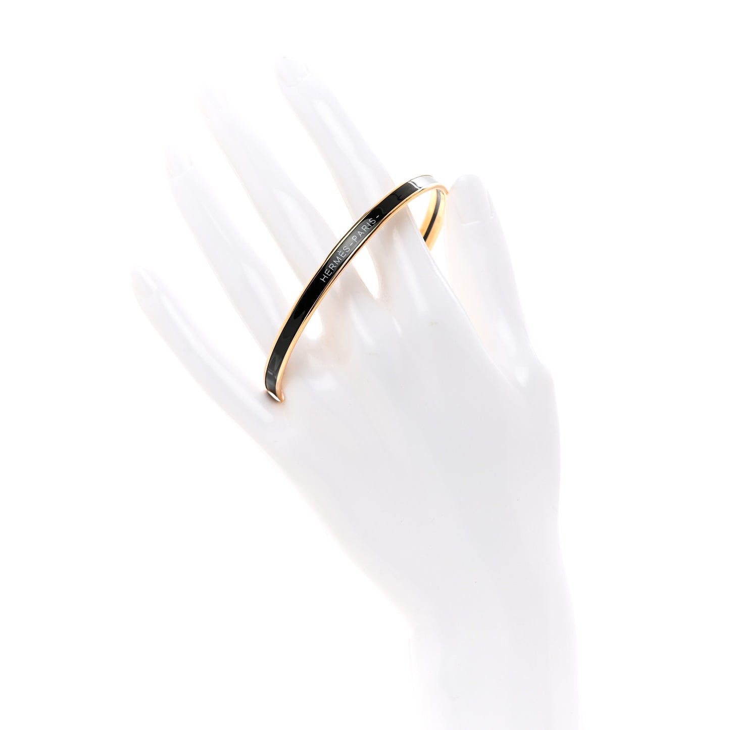 Enamel Printed Extra Narrow Uni Bracelet 70 Black