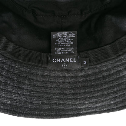 Chanel Fabric Logo Bucket Hat M Grey 8 of 10