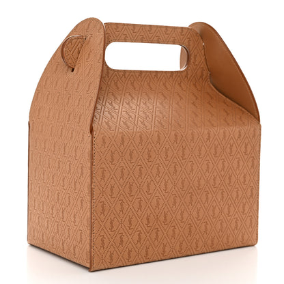 Saint Laurent Calfskin Monogram Take Away Box Dusty Vintage Brown Gold 3 of 12