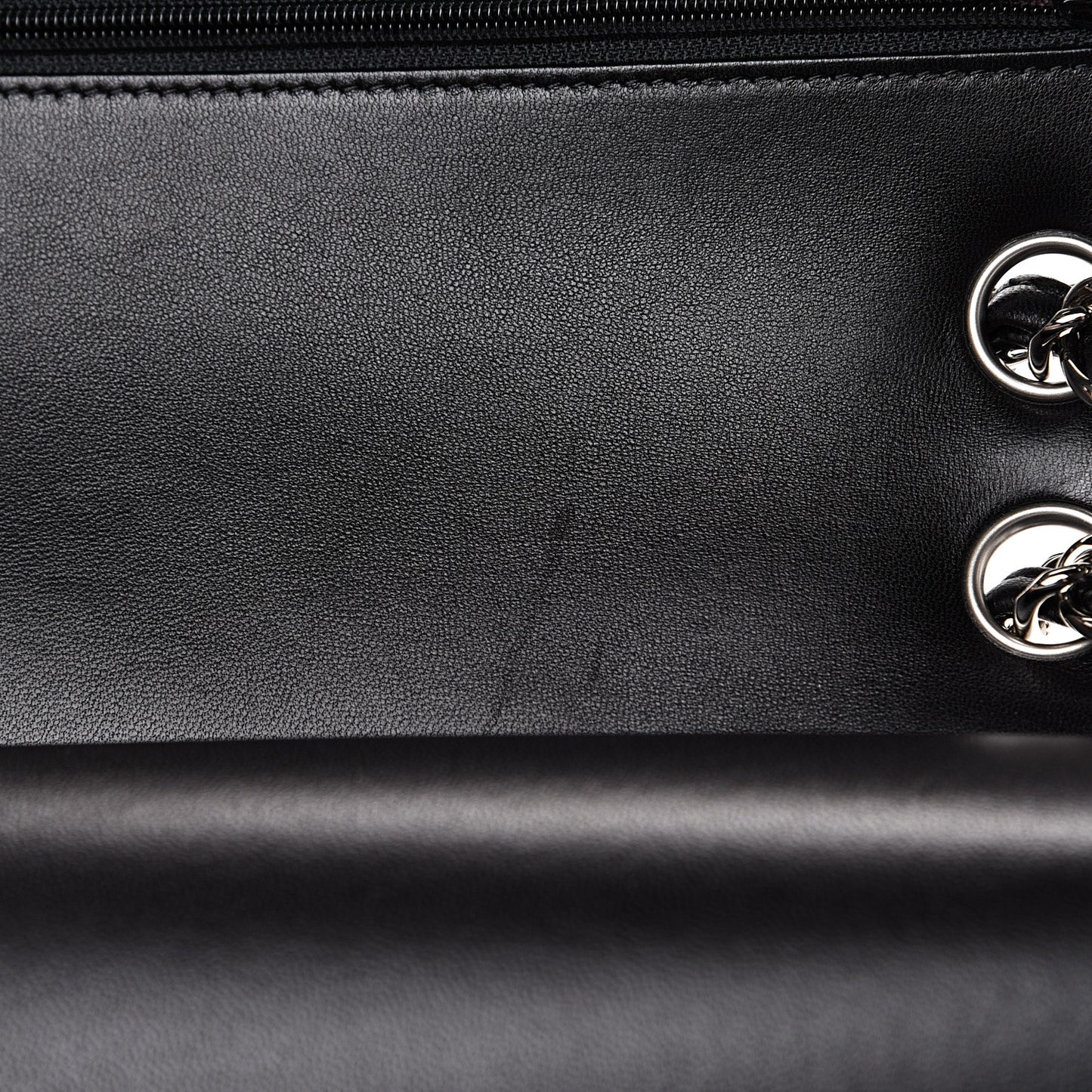 Lambskin Quilted Jumbo Double Flap Black