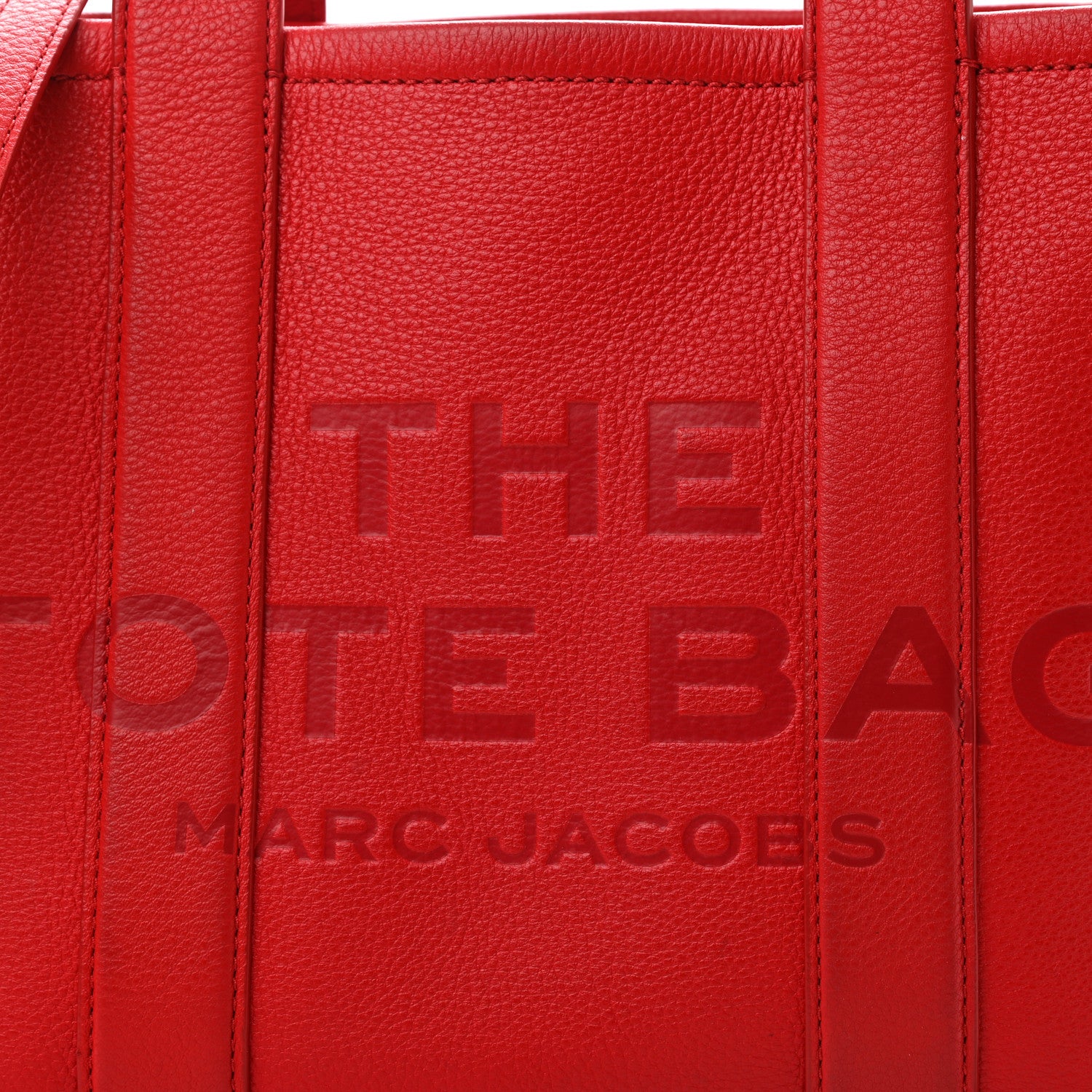 Marc Jacobs Grained Calfskin Medium The Tote Bag True Red 8 of 15