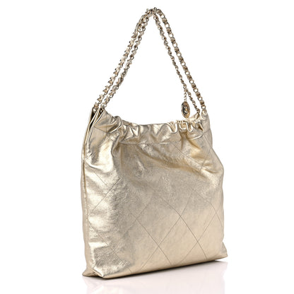 Chanel Metallic Calfskin Quilted Chanel 22 Golden 4 of 10