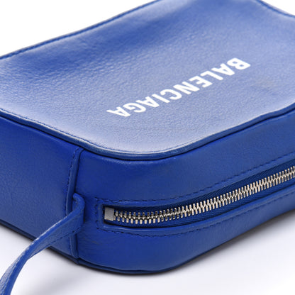 Balenciaga Smooth Calfskin Logo XS Everyday Camera Bag Bleu Prim White 7 of 14