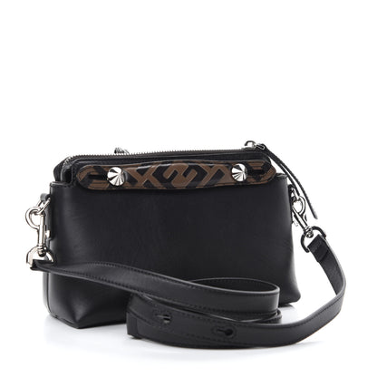 Fendi Vitello Dolce Bi-Color FF 1974 Embossed Mini By The Way Boston Bag Black Maya 3 of 10