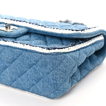 Chanel Denim Braided Medium Flap Bag Light Blue 9 of 9