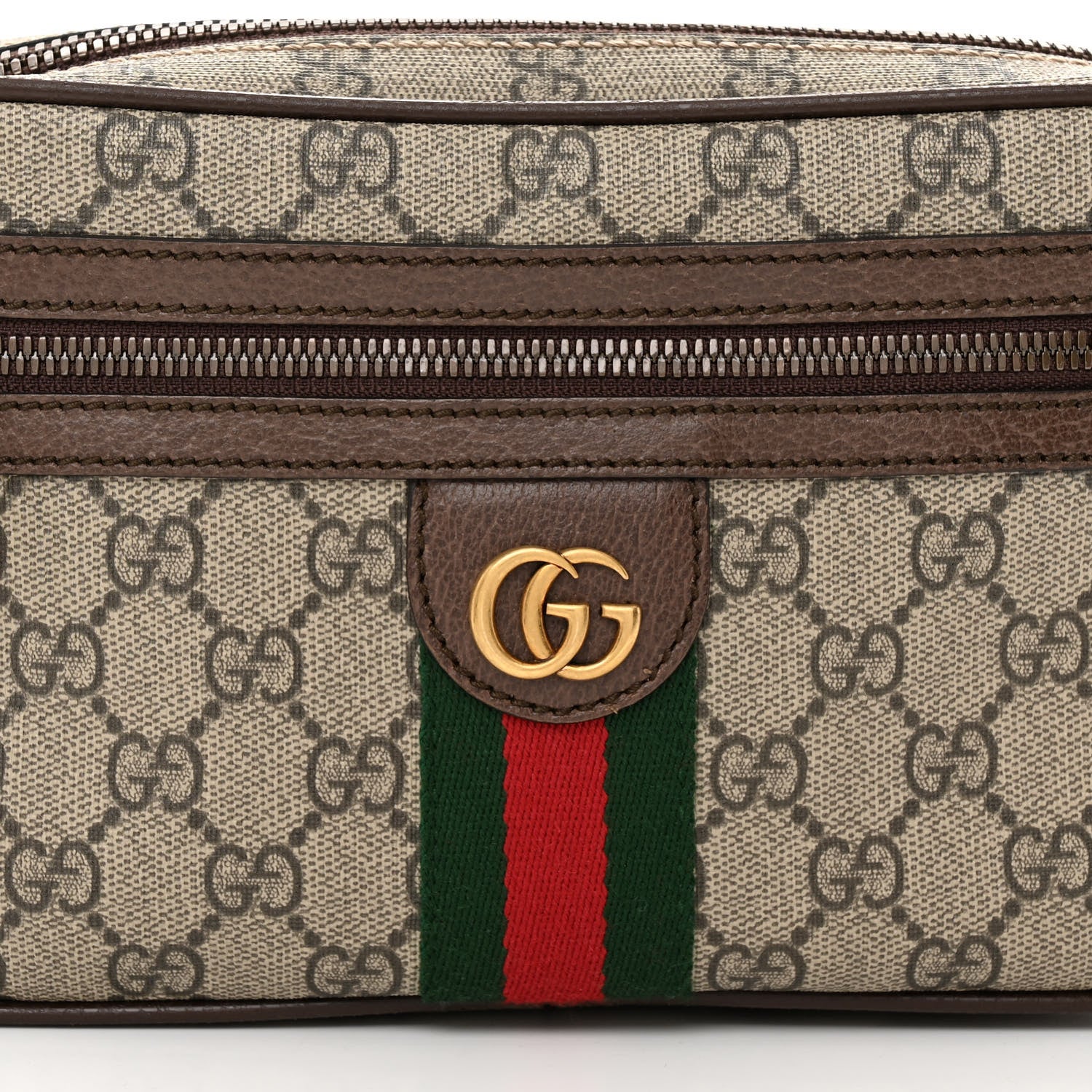 Gucci Soft GG Supreme Monogram Medium Ophidia Belt Bag Dark Brown 8 of 11