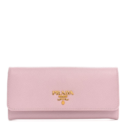 Prada Saffiano Metal Continental Flap Wallet Orchidea 1 of 8