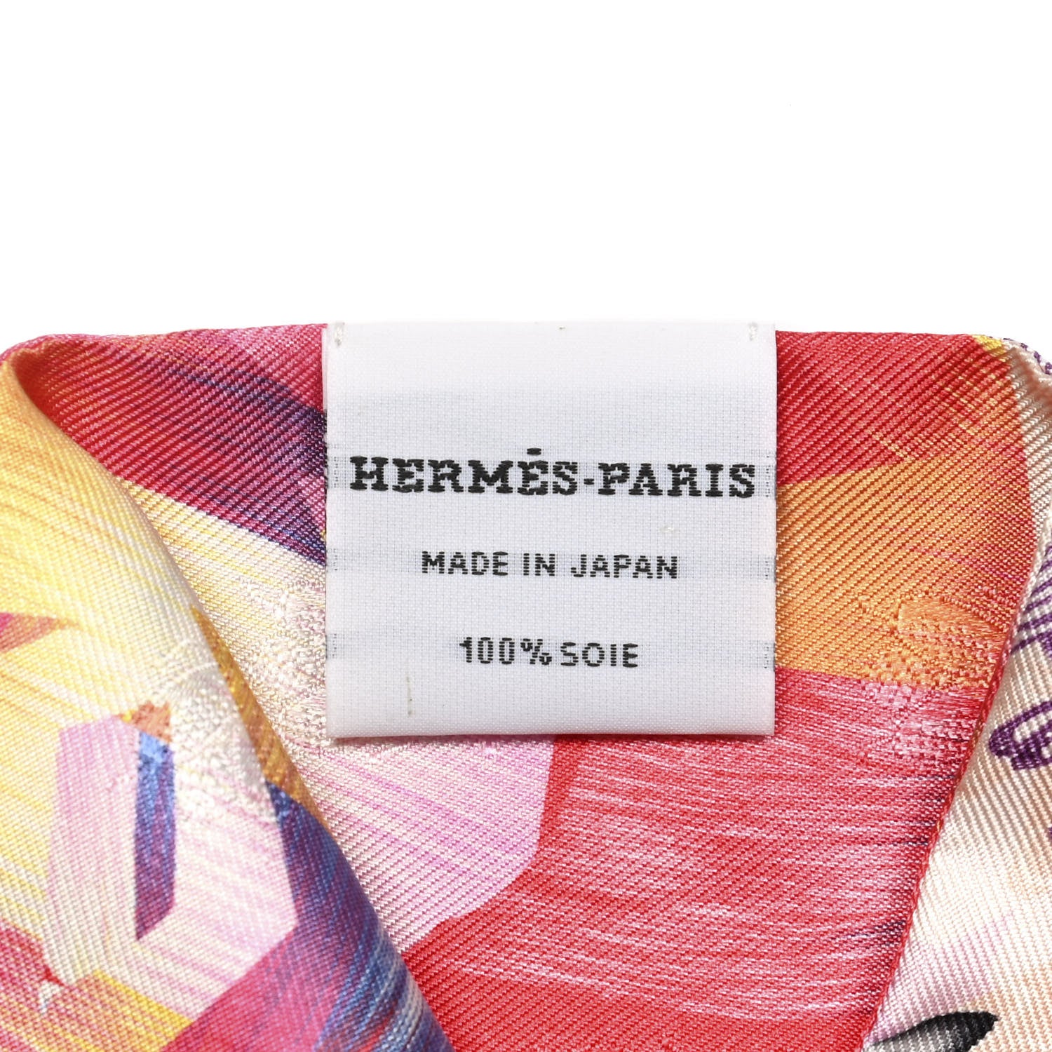 Hermes Silk Marble Fringed Muffler Rose Multicolor 4 of 4