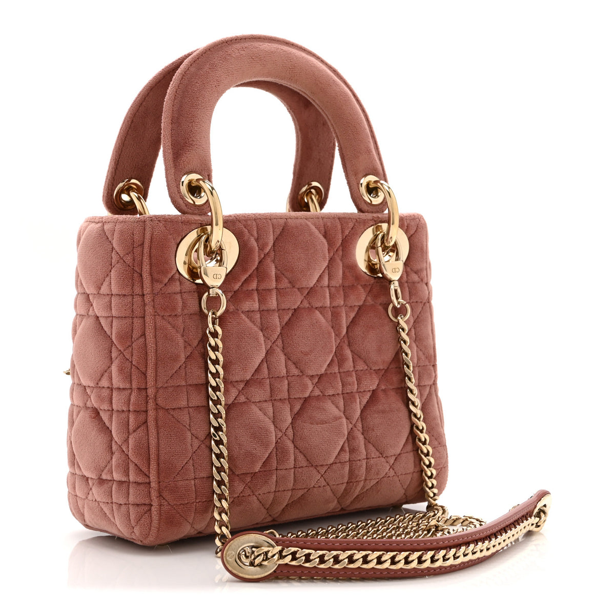 Christian Dior Velvet Mini Lady Dior Pink 3 of 10