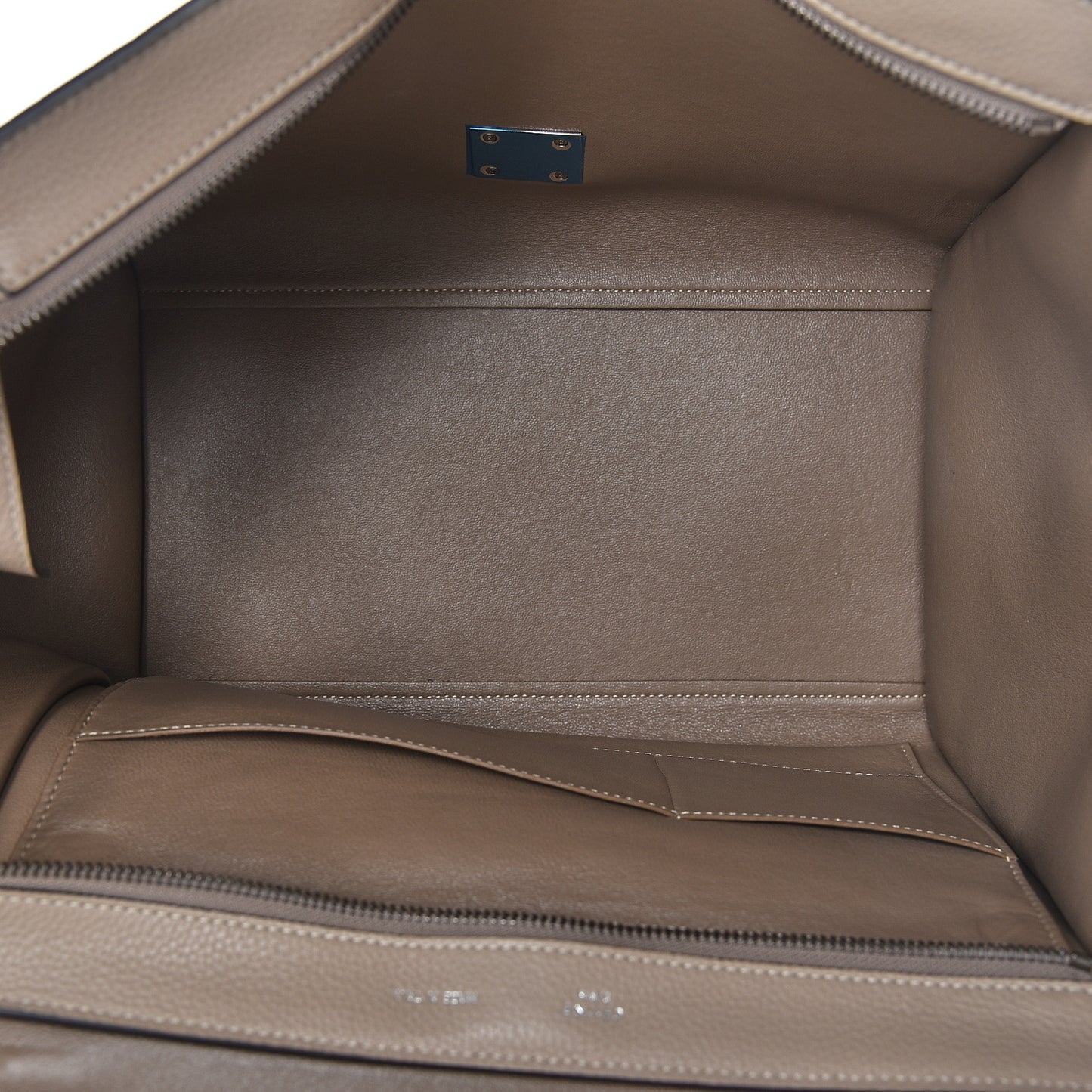 Drummed Calfskin Suede Small Trapeze Dune