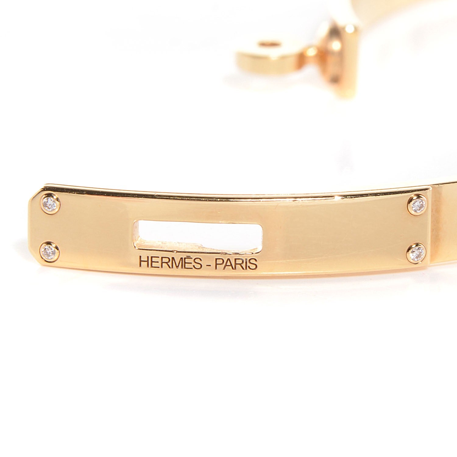 Hermes 18K Yellow Gold Kelly PM Bangle Small 3 of 4