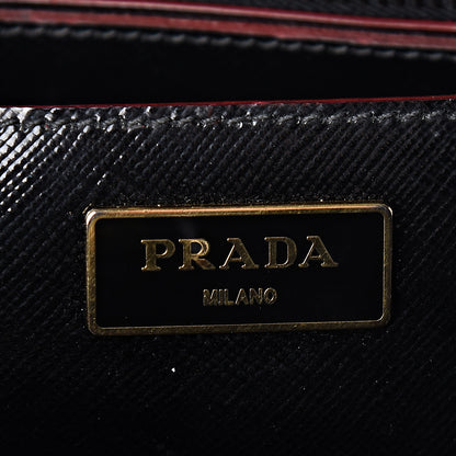 Prada Saffiano Vernice Double Zip Tote Black 6 of 15
