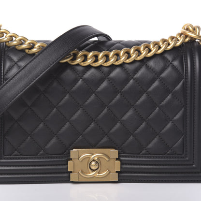 Chanel Calfskin Quilted Medium Boy Flap Black 8 of 11