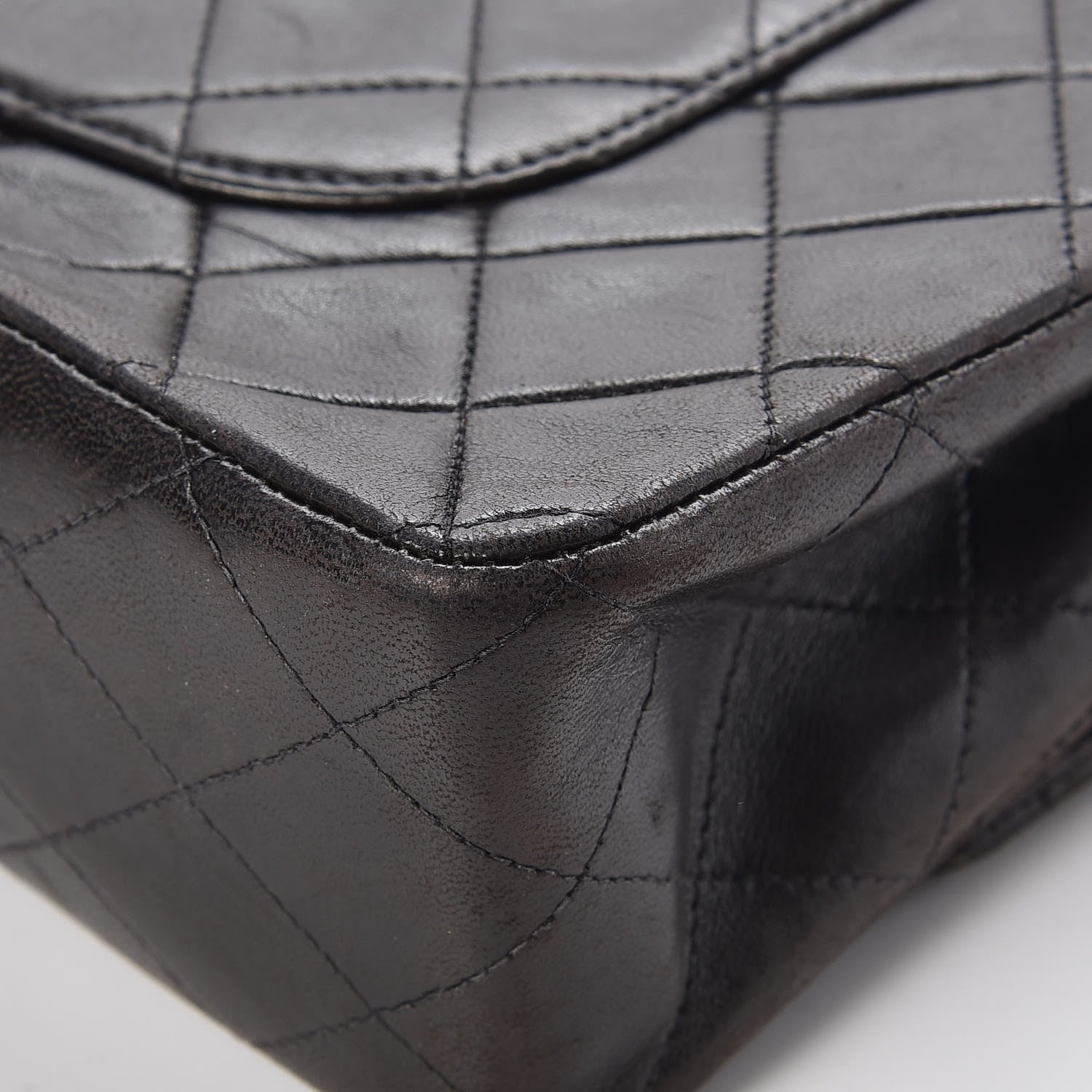 Chanel Lambskin Quilted Medium Double Flap Black 11 of 13