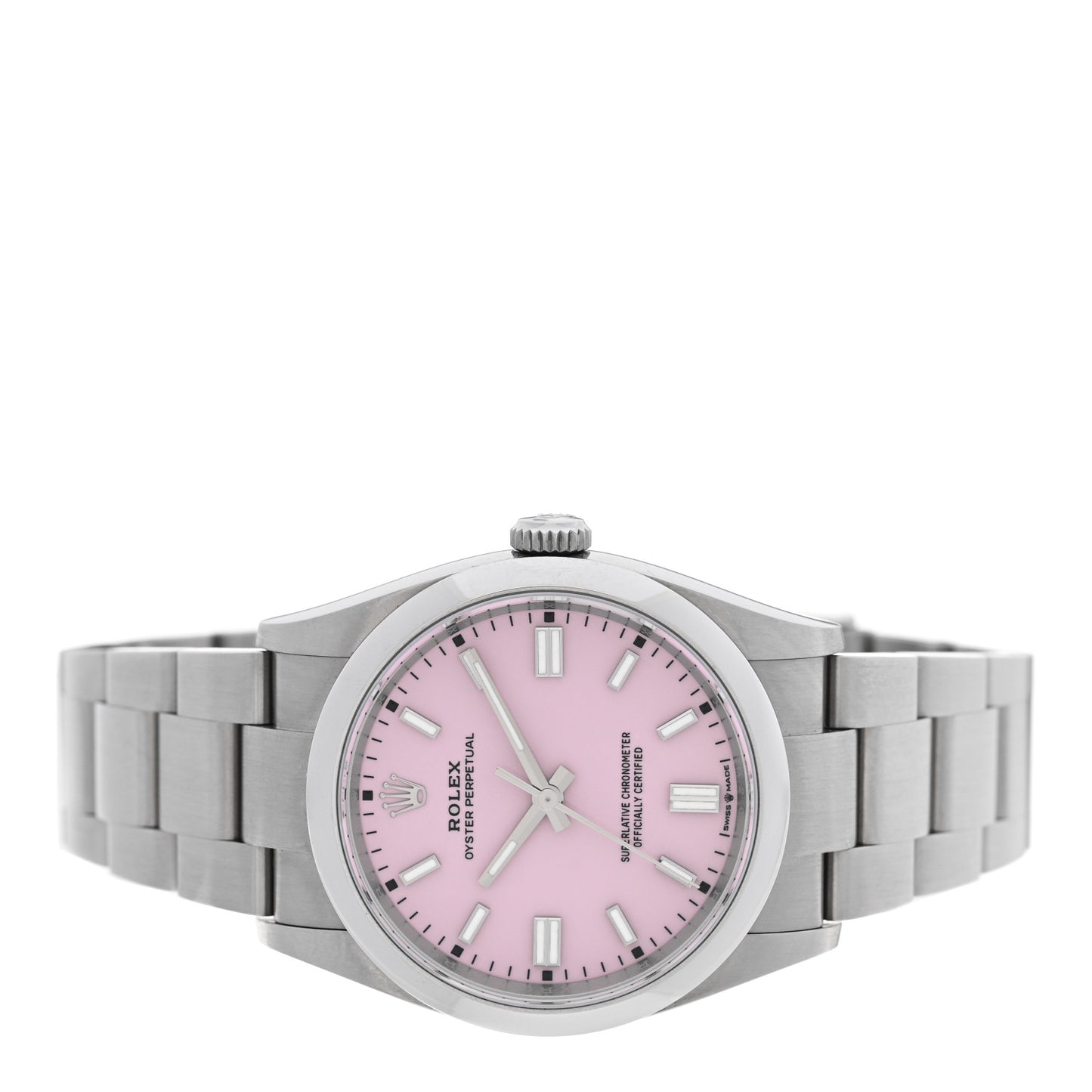 Stainless Steel 36mm Oyster Perpetual Watch Candy Pink 126000