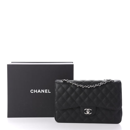 Chanel Caviar Quilted Jumbo Double Flap Black 10 of 10