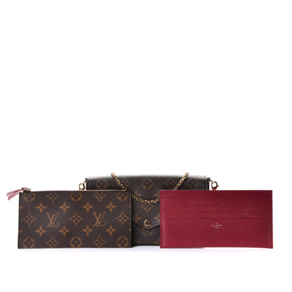 Louis Vuitton Monogram Pochette Felicie Chain Wallet Fuchsia 6 of 6