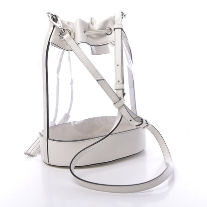 Miu Miu Transparent Drawstring Bucket Bag White 4 of 10