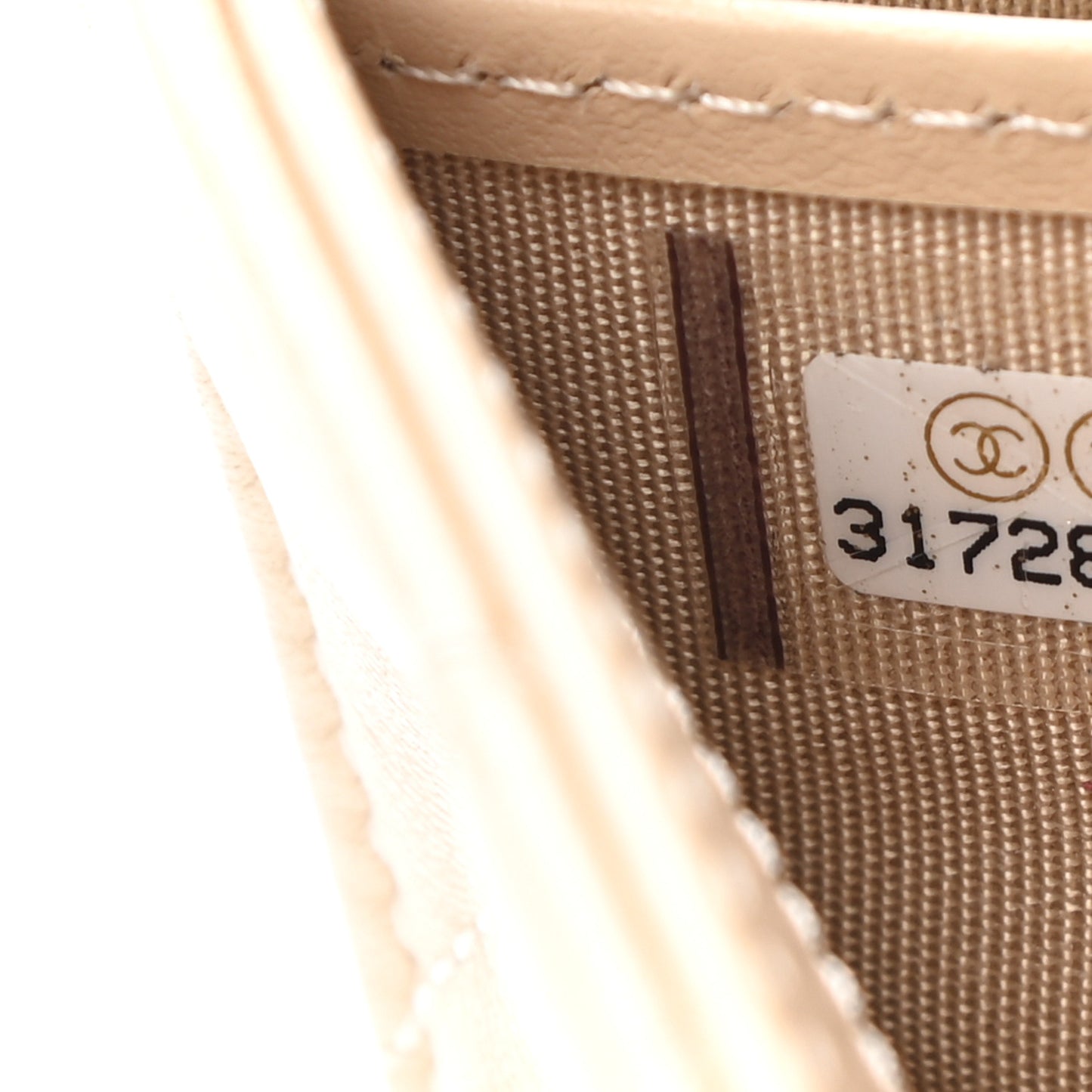 Shiny Goatskin Quilted Chanel 19 Flap Wallet Beige