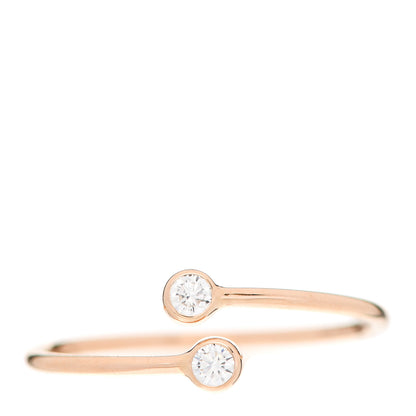 Tiffany 18K Rose Gold Diamond Elsa Peretti Hoop Ring 57 8 1 of 5